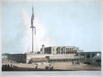 Das Regierungshaus in Ft. St. George, Madras. 1804
